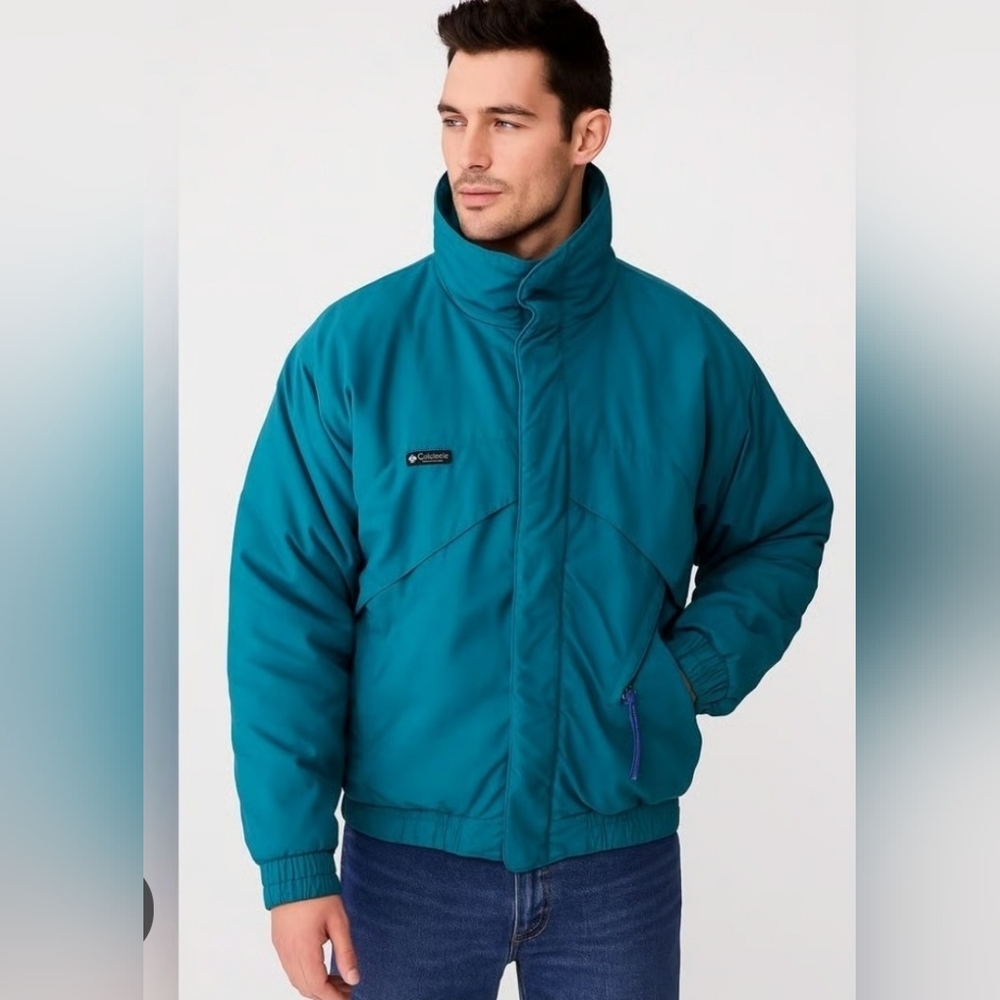 Columbia Sportswear Men's Vintage Whirlibird Jacket Turquoise Teal Size Medium